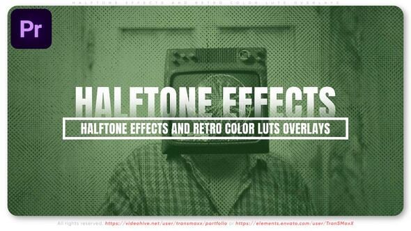 Halftone Effects and Retro Color LUTs Overlays（215227）-技能树